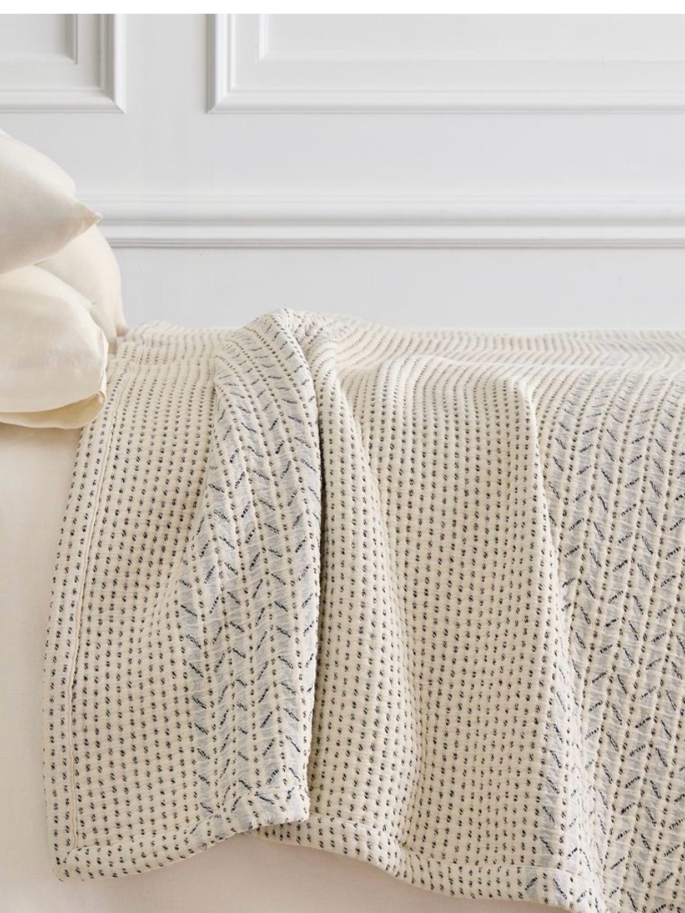 West Elm Mixed Media Blanket King
Navy and white